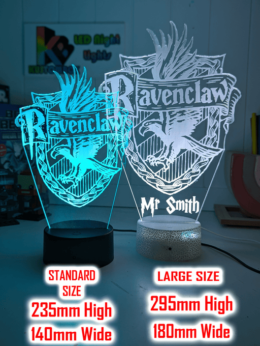 Personalised Name Light Ravenclaw House 3D LED Night Light Room Lamp - KustomboxNight Lights & Ambient LightingKustomboxStandard Size
