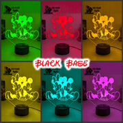 Personalised Name Mickey & Minnie Mouse 3D LED Night Light Lamp - KustomboxNight Lights & Ambient LightingKustomboxStandard Size - No Name