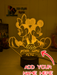 Personalised Name Mickey & Minnie Mouse 3D LED Night Light Lamp - KustomboxNight Lights & Ambient LightingKustomboxStandard Size - No Name