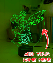 Personalised Name Moana & Pua Personalised Name Light 3D LED Night Light - KustomboxNight Lights & Ambient LightingKustomboxStandard Size