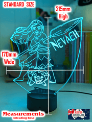 Personalised Name Moana & Pua Personalised Name Light 3D LED Night Light - KustomboxNight Lights & Ambient LightingKustomboxStandard Size