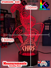 PERSONALISED NAME SPIDERMAN 3D LED Night Light Lamp - KustomboxNight Lights & Ambient LightingKustomboxStandard Size - No Name