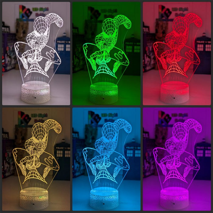 PERSONALISED NAME SPIDERMAN 3D LED Night Light Lamp - KustomboxNight Lights & Ambient LightingKustomboxStandard Size - No Name