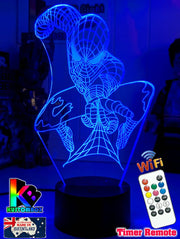 PERSONALISED NAME SPIDERMAN 3D LED Night Light Lamp - KustomboxNight Lights & Ambient LightingKustomboxStandard Size - No Name