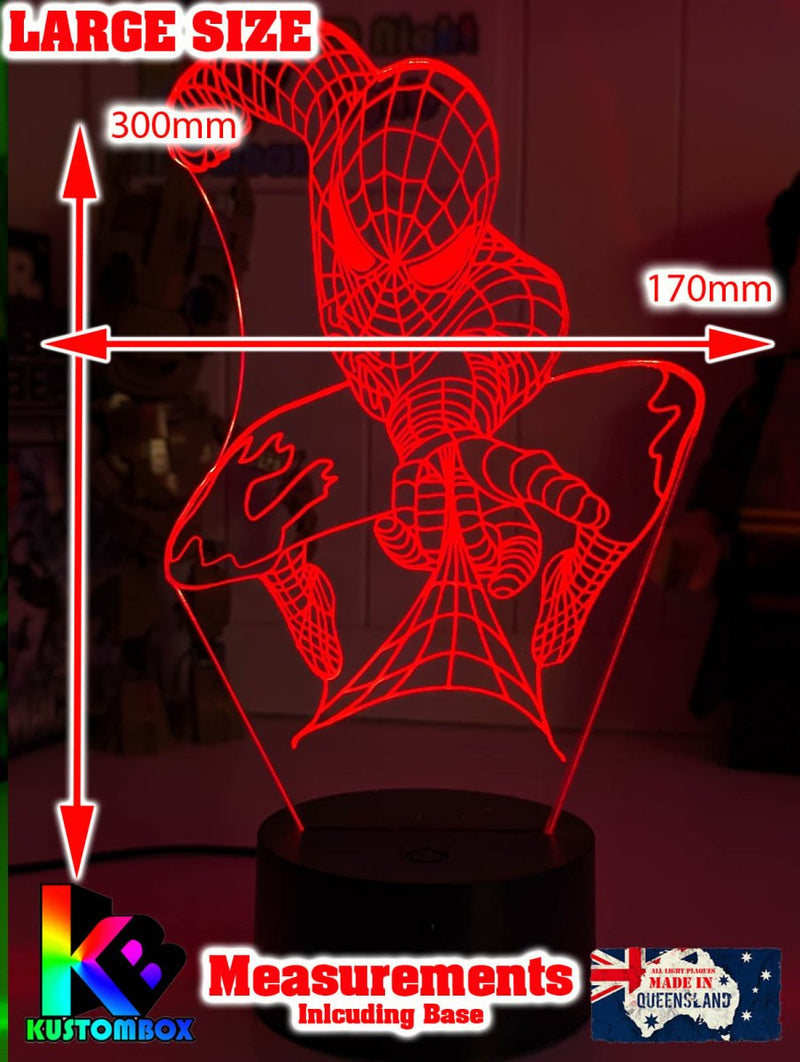 PERSONALISED NAME SPIDERMAN 3D LED Night Light Lamp - KustomboxNight Lights & Ambient LightingKustomboxStandard Size - No Name