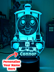 Personalised Name Thomas the Tank 3D LED Night Light 7 Colours + Remote Control - KustomboxNight Lights & Ambient LightingKustomboxStandard