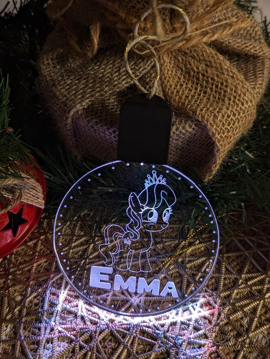 Personalised Pooh Bear Christmas Tree Bauble 3D LED Light Decoration - KustomboxNight Lights & Ambient LightingKustomboxP4 Pooh Standard