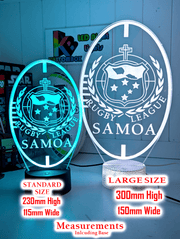 Personalised Samoa Rugby League Ball Shaped 3D LED Night Light Name Lamp - KustomboxNight Lights & Ambient LightingKustomboxStandard Size