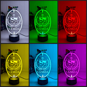 Personalised Samoa Rugby League Ball Shaped 3D LED Night Light Name Lamp - KustomboxNight Lights & Ambient LightingKustomboxStandard Size
