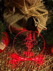 Personalised Spider Man Christmas Tree Bauble 3D LED Light Decoration - KustomboxNight Lights & Ambient LightingKustomboxS1 Spiderman Standard