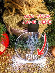 Personalised Spider Man Christmas Tree Bauble 3D LED Light Decoration - KustomboxNight Lights & Ambient LightingKustomboxS1 Spiderman Standard