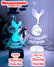 Personalised Tottenham Hotspur 3D LED Night Light Logo Custom Football Lamp - KustomboxNight Lights & Ambient LightingKustomboxStandard Size - No Name