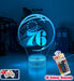 Philadelphia 76ers Basketball Team 3D LED Night Light Lamp - KustomboxNight Lights & Ambient LightingKustomboxStandard Size