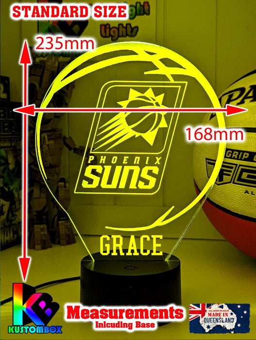 PHOENIX SUNS BASKETBALLTeam 3D LED Night Light Lamp - KustomboxNight Lights & Ambient LightingKustomboxStandard Size