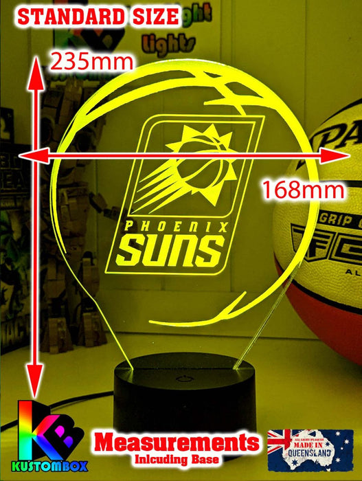 PHOENIX SUNS BASKETBALLTeam 3D LED Night Light Lamp - KustomboxNight Lights & Ambient LightingKustomboxStandard Size