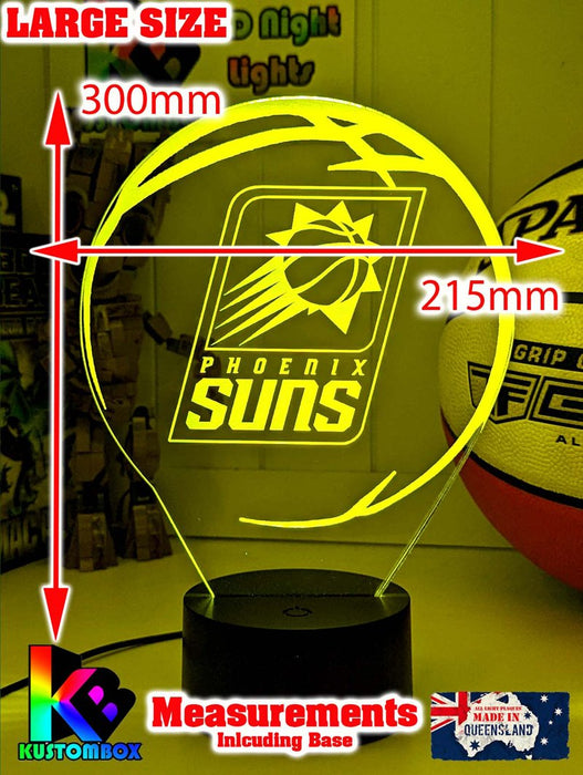 PHOENIX SUNS BASKETBALLTeam 3D LED Night Light Lamp - KustomboxNight Lights & Ambient LightingKustomboxStandard Size