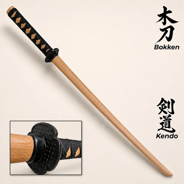 Plain Timber Wooden Daito Bokken Training Sword | Samurai Katana Practice Sword - Kustomboxwooden training swordKustombox1 x Plain Timber Bokken Sword