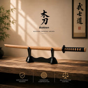 Plain Timber Wooden Daito Bokken Training Sword | Samurai Katana Practice Sword - Kustomboxwooden training swordKustombox1 x Plain Timber Bokken Sword