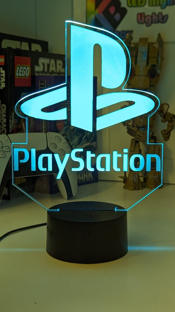 Playstation Logo - 3D LED Night Light 7 Colours + Remote Control - KustomboxNight Lights & Ambient LightingKustomboxStandard SizeBlack Base