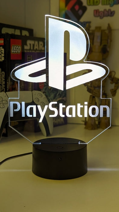 Playstation Logo - 3D LED Night Light 7 Colours + Remote Control - KustomboxNight Lights & Ambient LightingKustomboxStandard SizeBlack Base
