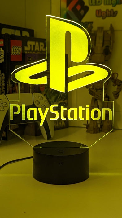 Playstation Logo - 3D LED Night Light 7 Colours + Remote Control - KustomboxNight Lights & Ambient LightingKustomboxStandard SizeBlack Base
