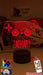 Playstation PS Controller Personalised Name - 3D LED Night Light 7 Colours + Remote Control - KustomboxNight Lights & Ambient LightingKustomboxStandard SizeBlack Base
