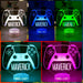 Playstation PS5 Controller Personalised Name Gamer 3D LED Night Light Lamp - KustomboxNight Lights & Ambient LightingKustomboxStandard SizeBlack Base