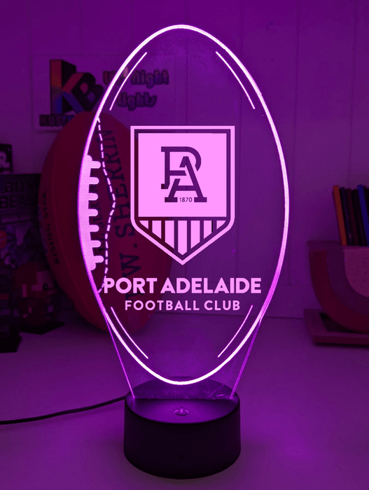 Port Adelaide Power Australian Football Club 3D LED Night Light - KustomboxNight Lights & Ambient LightingKustomboxStandard Size
