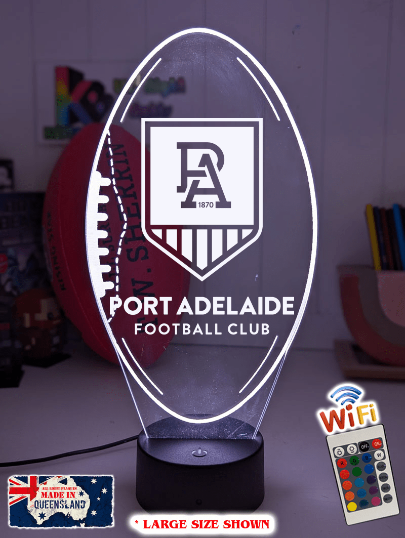 Port Adelaide Power Australian Football Club 3D LED Night Light - KustomboxNight Lights & Ambient LightingKustomboxStandard Size