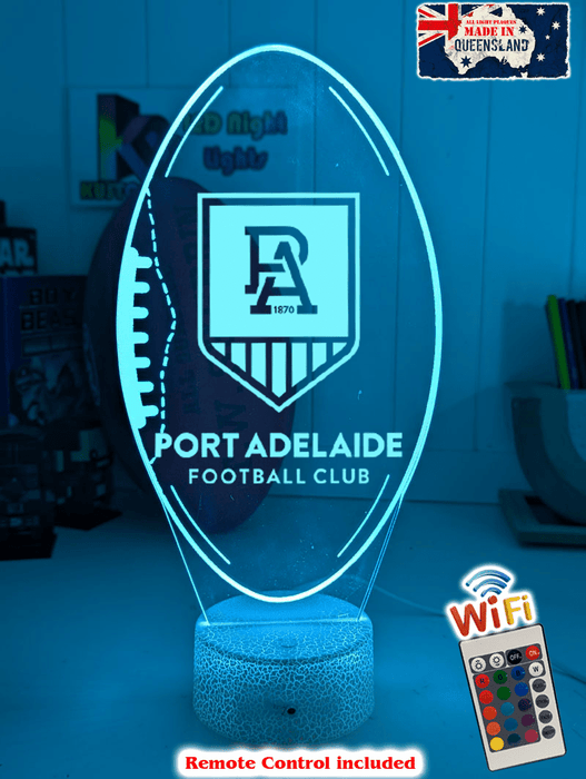 Port Adelaide Power Australian Football Club 3D LED Night Light - KustomboxNight Lights & Ambient LightingKustomboxStandard Size