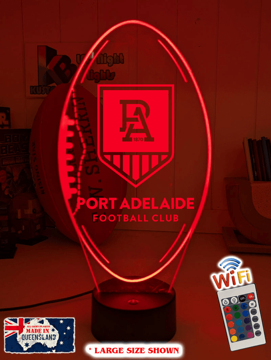 Port Adelaide Power Australian Football Club 3D LED Night Light - KustomboxNight Lights & Ambient LightingKustomboxStandard Size