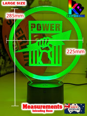 Port Power Australian Football Club 3D LED Night Light - KustomboxNight Lights & Ambient LightingKustomboxStandard SizeWhite Crack Base