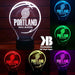 Portland Trail Blazers Basketball Team 3D LED Night Light Lamp - KustomboxNight Lights & Ambient LightingKustomboxStandard Size
