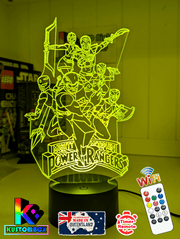 Power Rangers Personalised 3D LED Night Light Lamp - KustomboxNight Lights & Ambient LightingKustomboxStandard Size No Name