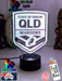 QLD Maroons Older Logo Banner Rugby League Football LED Night Light Room Lamp Mancave - KustomboxNight Lights & Ambient LightingKustomboxStandard Black Base