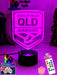 QLD Maroons Older Logo Banner Rugby League Football LED Night Light Room Lamp Mancave - KustomboxNight Lights & Ambient LightingKustomboxStandard Black Base