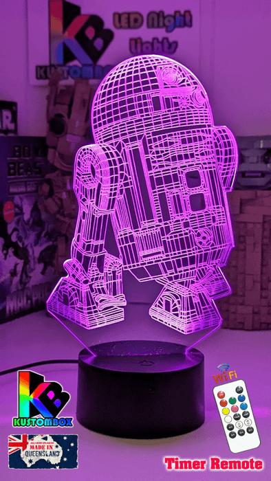 R2D2 DROID 3D LED Night Light Lamp - KustomboxNight Lights & Ambient LightingKustomboxStandard Size