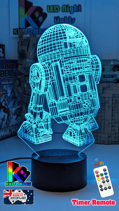 R2D2 DROID 3D LED Night Light Lamp - KustomboxNight Lights & Ambient LightingKustomboxStandard Size