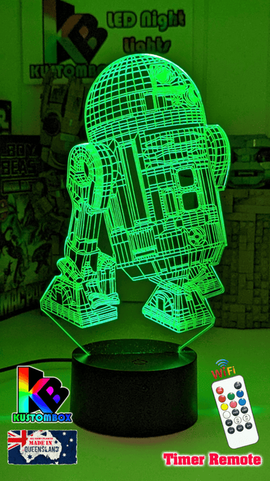 R2D2 DROID 3D LED Night Light Lamp - KustomboxNight Lights & Ambient LightingKustomboxStandard Size