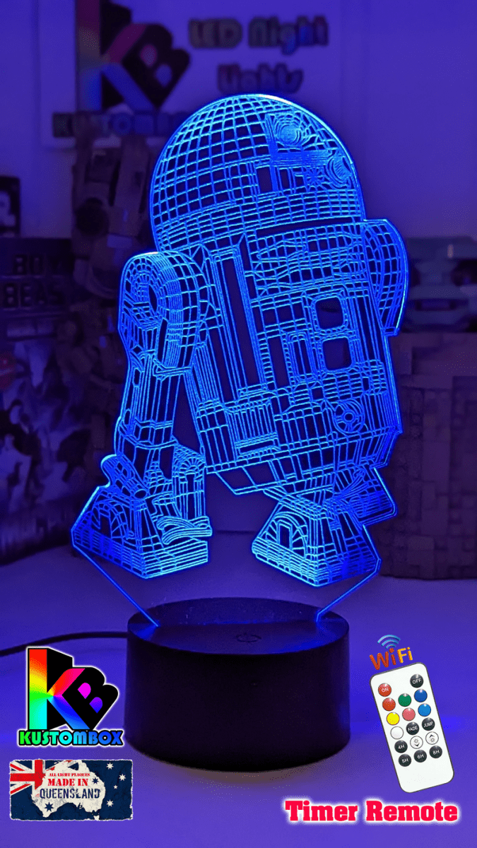 R2D2 DROID 3D LED Night Light Lamp - KustomboxNight Lights & Ambient LightingKustomboxStandard Size