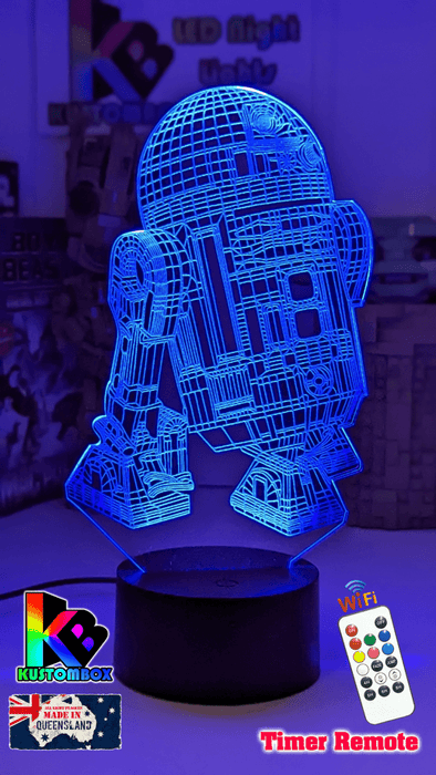 R2D2 DROID 3D LED Night Light Lamp - KustomboxNight Lights & Ambient LightingKustomboxStandard Size