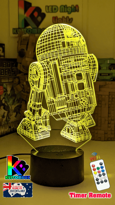 R2D2 DROID 3D LED Night Light Lamp - KustomboxNight Lights & Ambient LightingKustomboxStandard Size