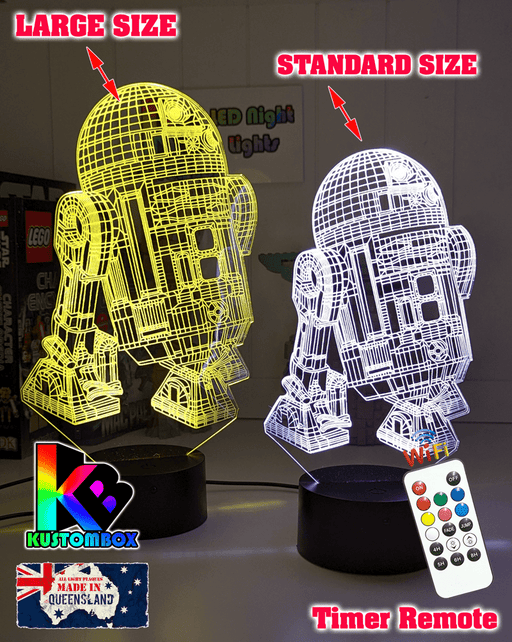 R2D2 DROID 3D LED Night Light Lamp - KustomboxNight Lights & Ambient LightingKustomboxStandard Size