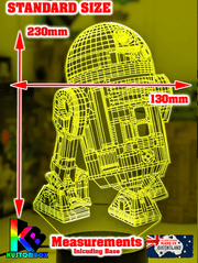 R2D2 DROID 3D LED Night Light Lamp - KustomboxNight Lights & Ambient LightingKustomboxStandard Size