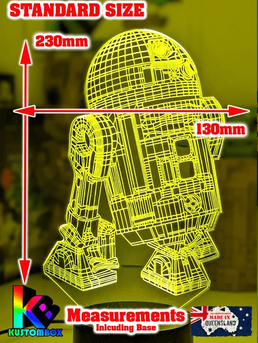 R2D2 DROID 3D LED Night Light Lamp - KustomboxNight Lights & Ambient LightingKustomboxStandard Size