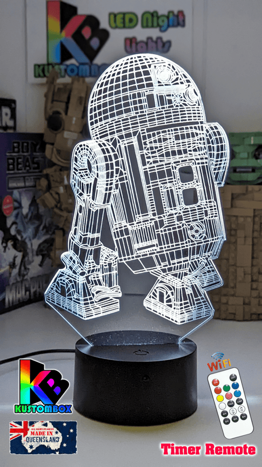 R2D2 DROID 3D LED Night Light Lamp - KustomboxNight Lights & Ambient LightingKustomboxStandard Size