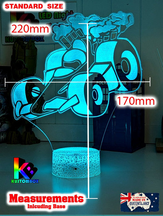RACING CAR F1 3D LED NIGHT LIGHT LAMP CHILDREN'S BEDROOM - KustomboxNight Lights & Ambient LightingKustomboxStandard No Name