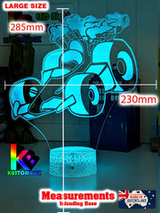 RACING CAR F1 3D LED NIGHT LIGHT LAMP CHILDREN'S BEDROOM - KustomboxNight Lights & Ambient LightingKustomboxStandard No Name