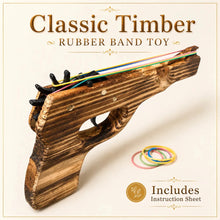 Revolver Pistol Wooden Rubber Band Hand Gun Classic Wooden Toy - KustomboxToys & GamesKustombox2 x Musket Guns