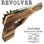 Revolver Pistol Wooden Rubber Band Hand Gun Classic Wooden Toy - KustomboxToys & GamesKustomboxRevolver Pistol x 2